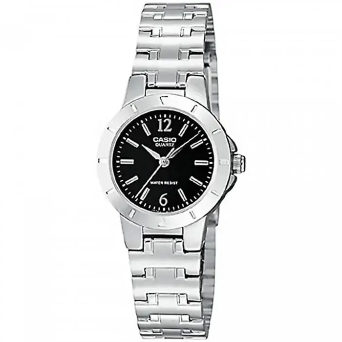 Stainless Steel Bracelet Women`s Black Dial Analog Watch LTP-1177A-1ADF by Casio