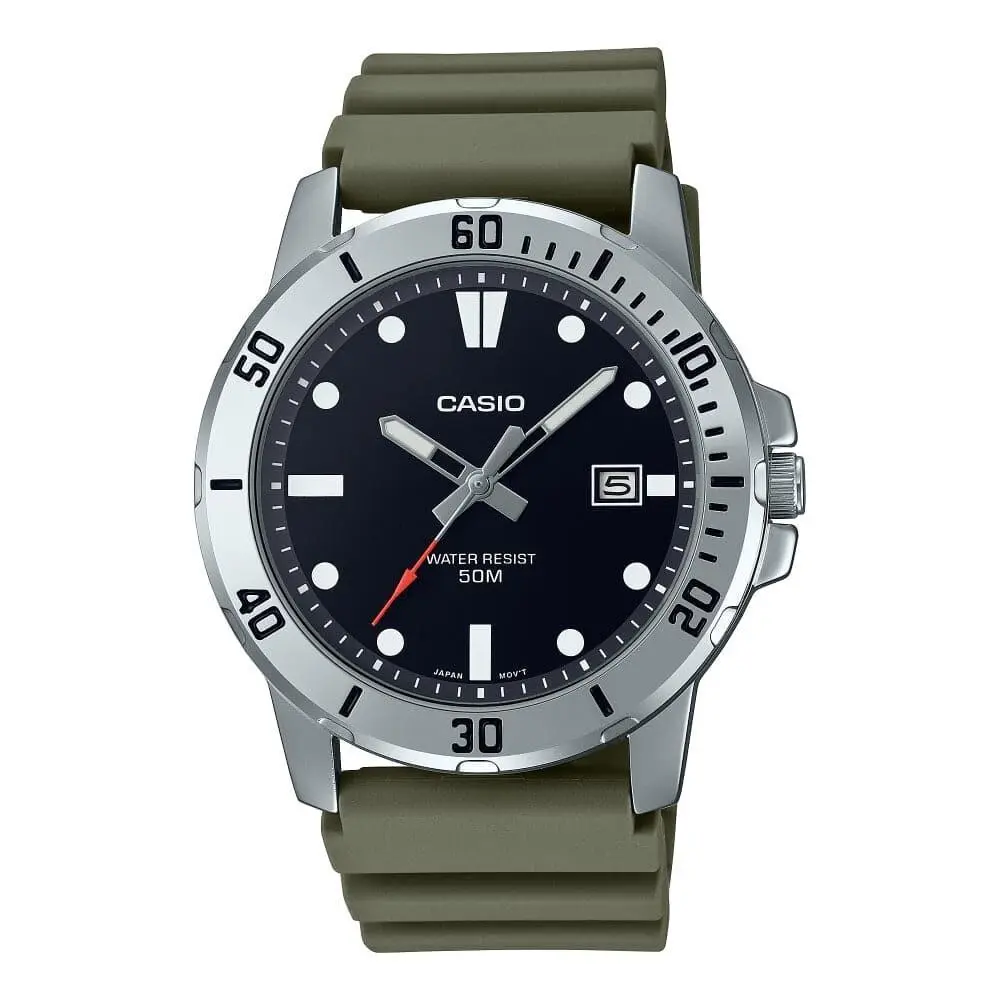Casio Quartz MTPVD300-3BW Men`s 3-Hand Analog Watch 50M WR