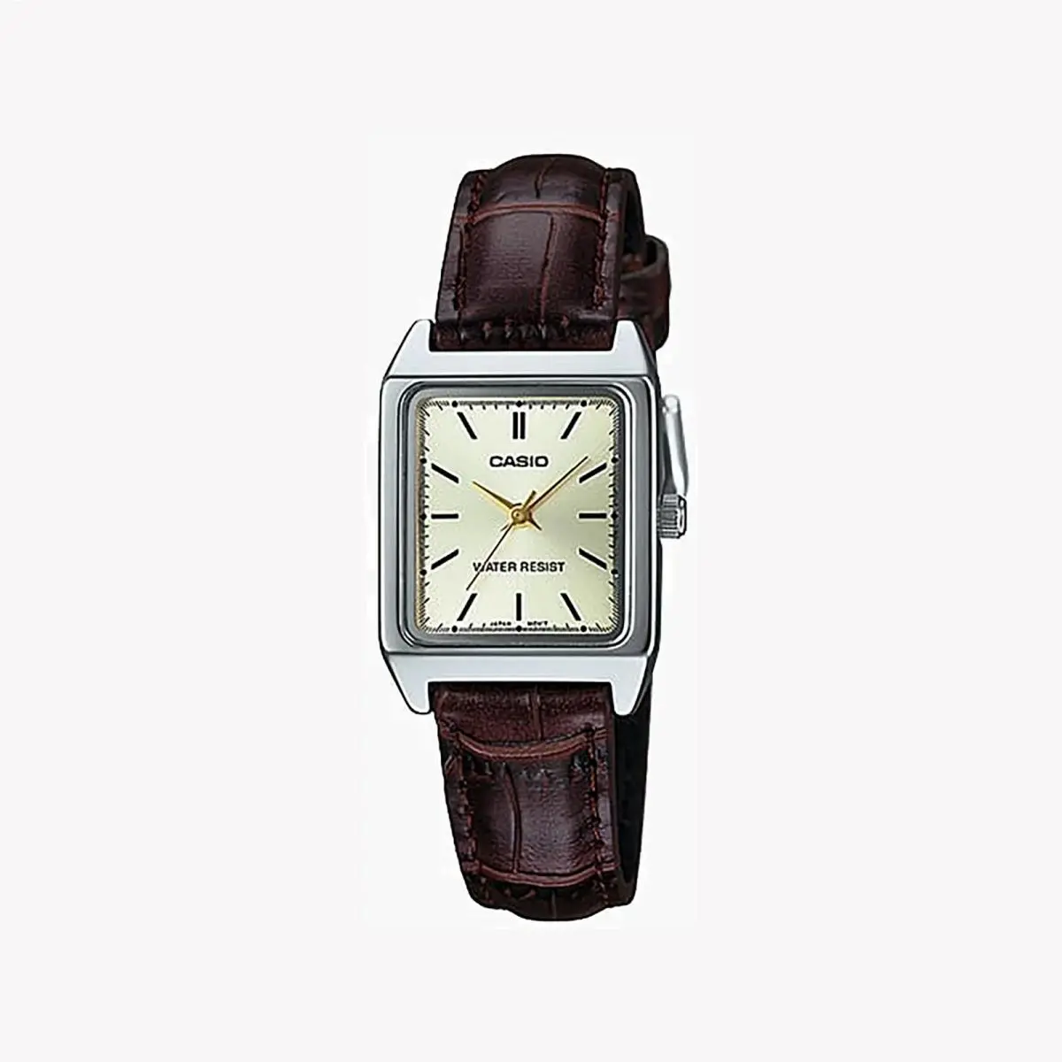 Women`s Brown Analog Watch with Ivory Dial - LTP-V007L-9EUDF by Casio