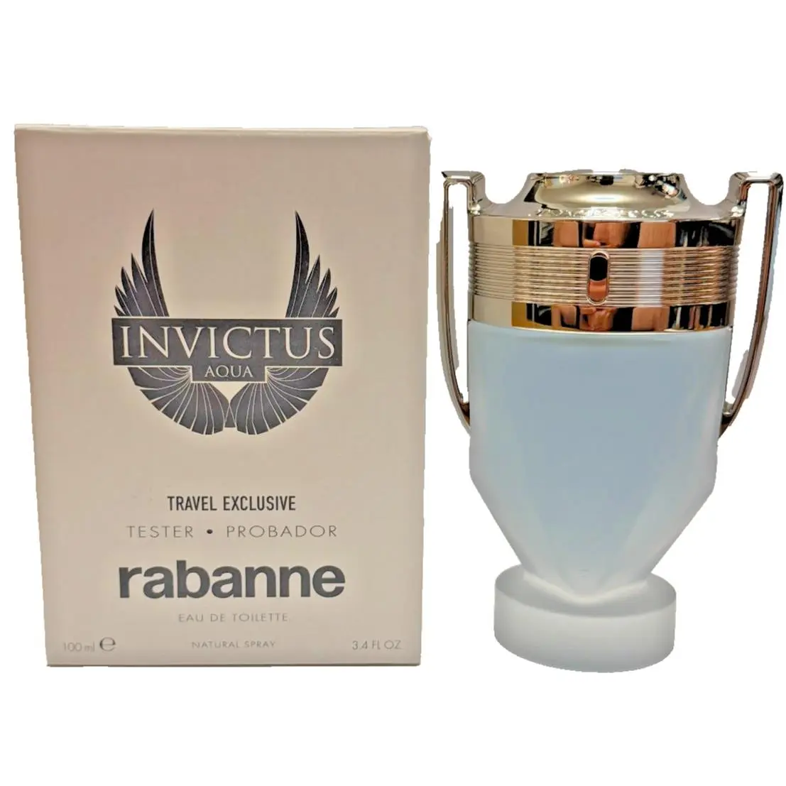 Invictus Aqua men 3.4 Oz Eau De Toilette Spray White Box by Paco Rabanne