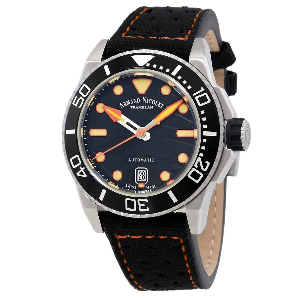 Jsh Automatic Black Dial Men`s Watch A480PGN-NO-P0668NO8 by Armand Nicolet