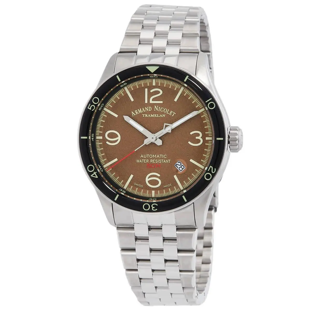 M2H Automatic Brown Dial Men`s Watch A740HNA-MR-BMA22740A by Armand Nicolet