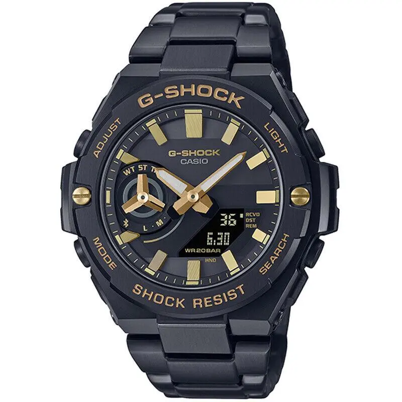 Casio Men`s G Shock Bluetooth Date Display Black Watch 49MM GSTB500BD-1A9