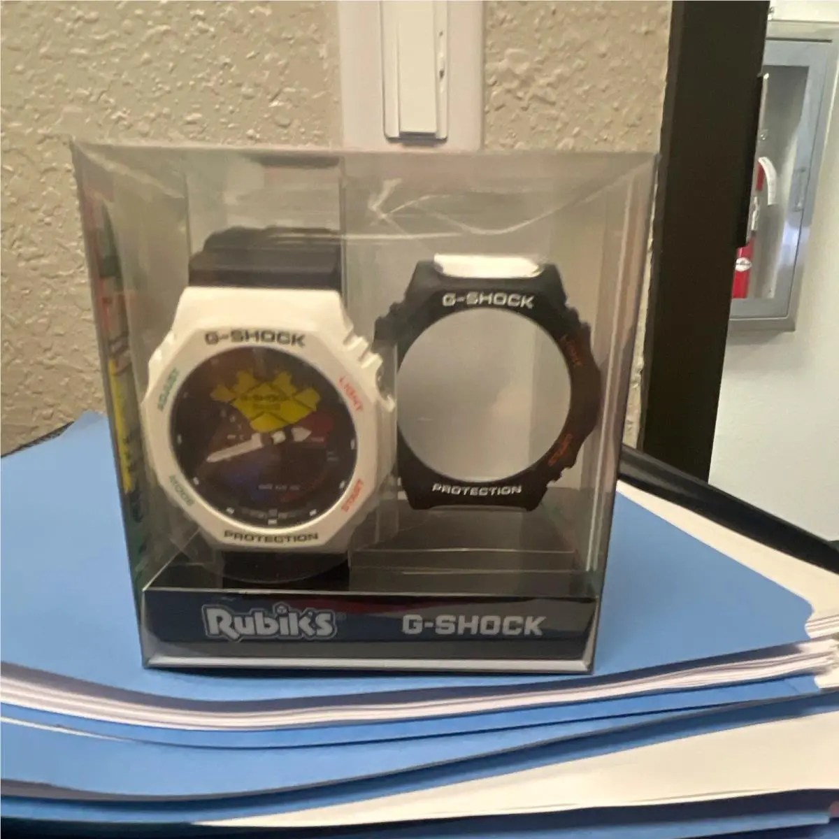 G-shock Rubik`s Limited Edition Watch White Resin 200m Box GAE2100RC-1A by Casio