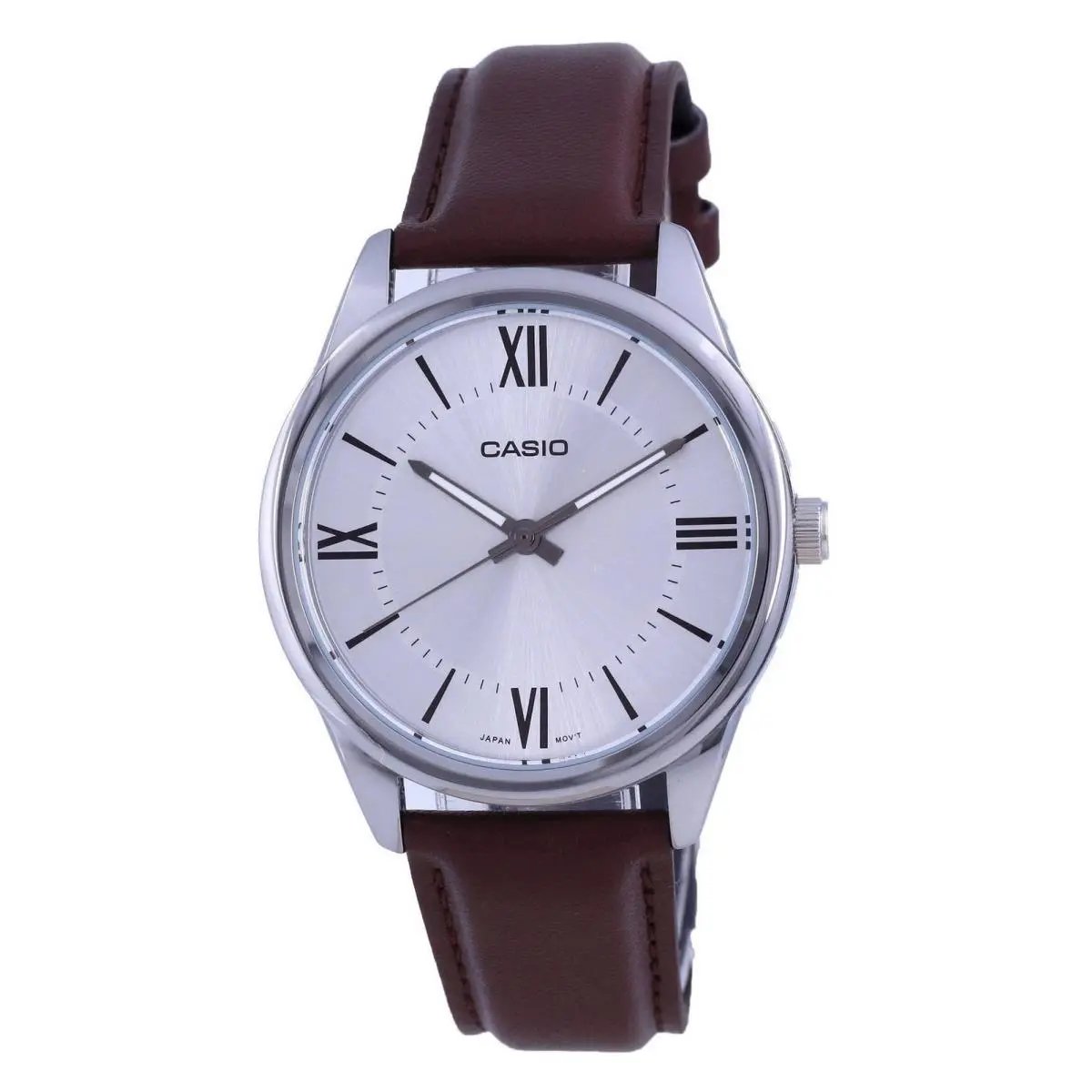 Silver Dial Stainless Steel Analog Dress Quartz Mens Watch MTP-V005L-7B5 by Casio