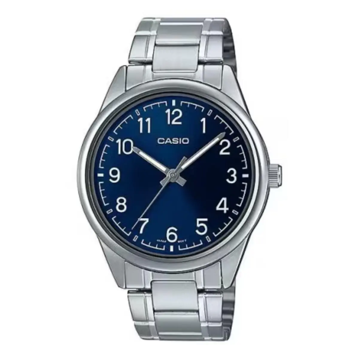 Men’s Blue Dial Analog Watch with Stainless Steel Bracelet by Casio
