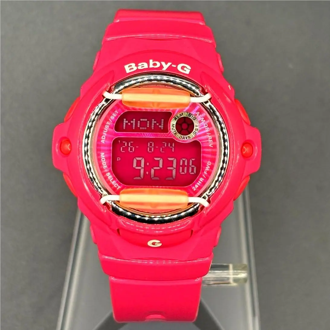 Baby-g BG-169R-4B Pink Digital 200M Data Bank Watch by Casio