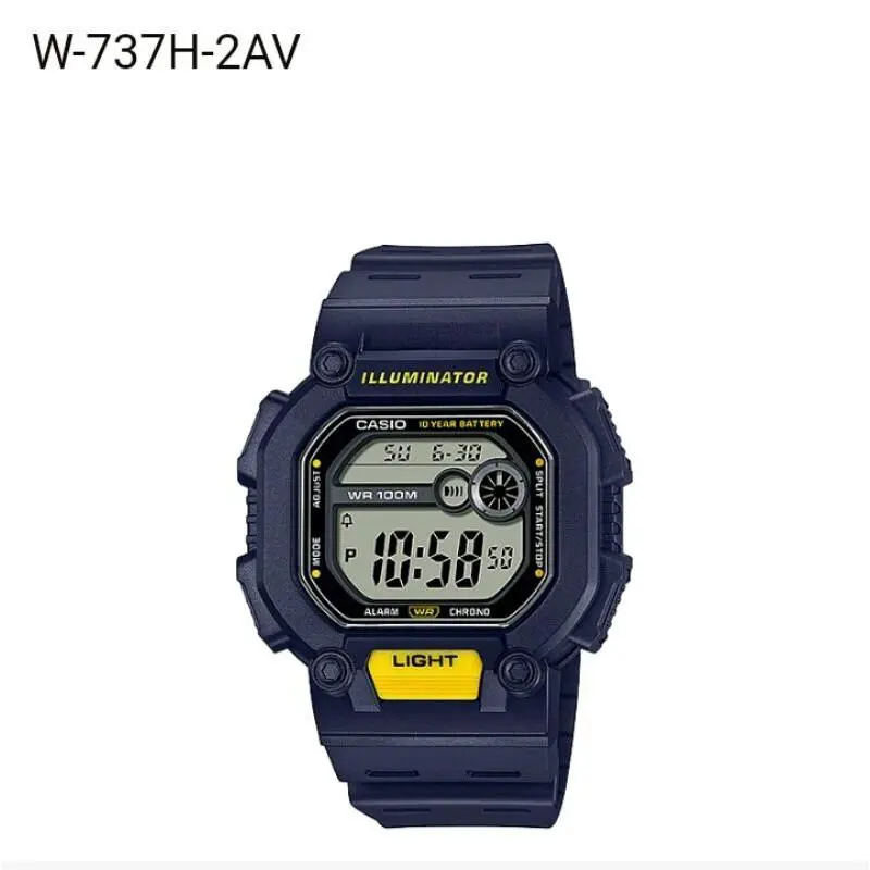 Casio Men`s Quartz Casual W-737H-2AVCF Heavy Duty Resin Strap Analog Watch