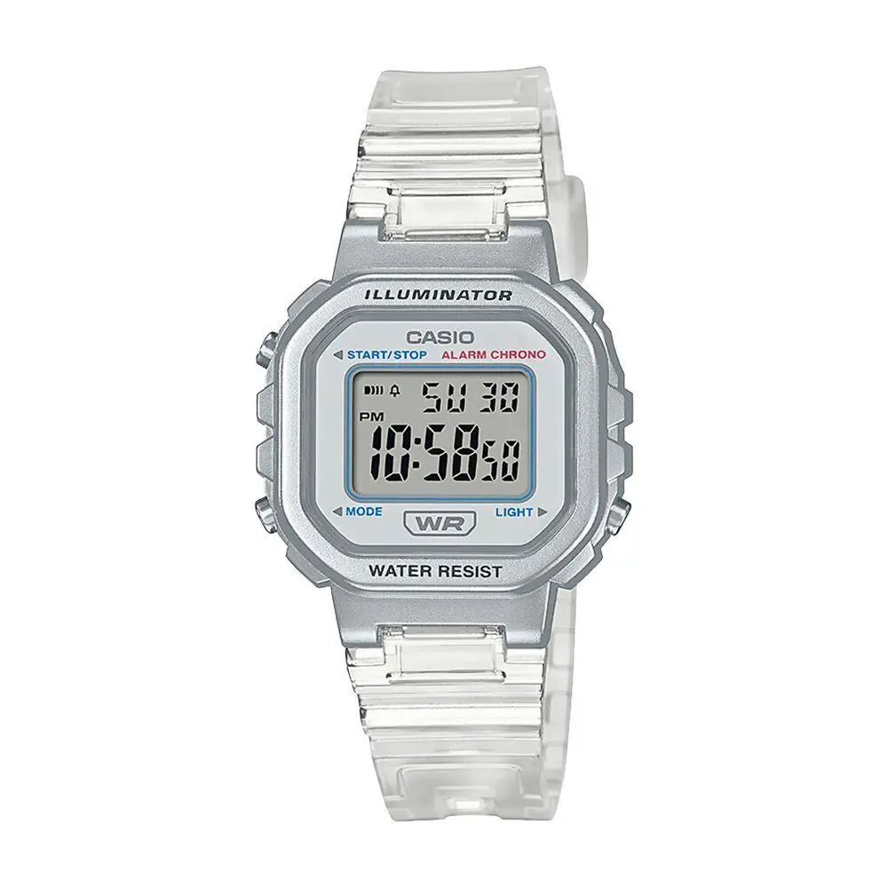 General Transparent Dial Clear Resin Strap Women`s Watch LA-20WHS-7ACF by Casio