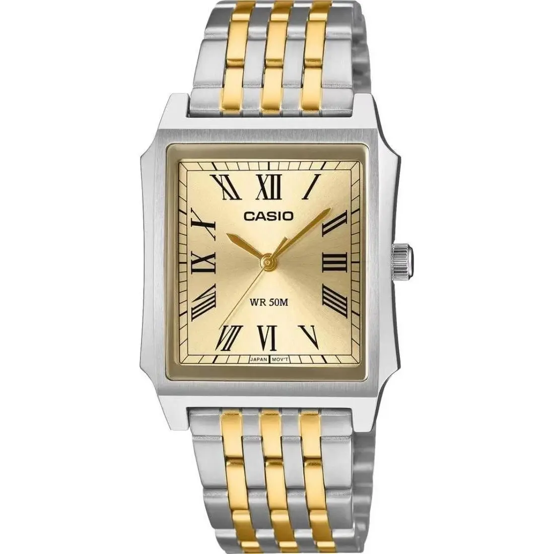 MTP-B190SG-9B Vintage Two-tone Gold Silver Analog Watch by Casio