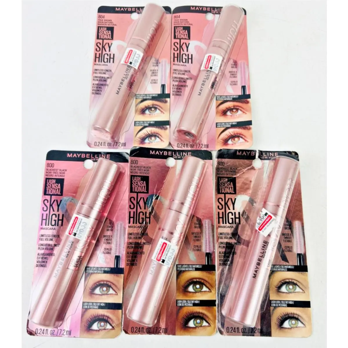 Maybelline Lash Sensational Sky Highwashable Mascara 5 Pack Brown+black