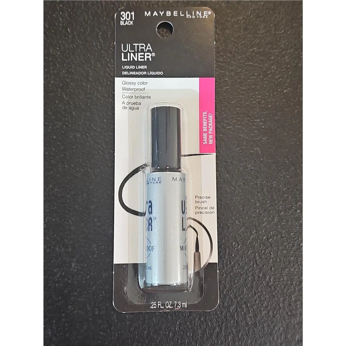 Retired Maybelline Black Glossy Waterproof Ultra Liner 301 Retro 80s st37