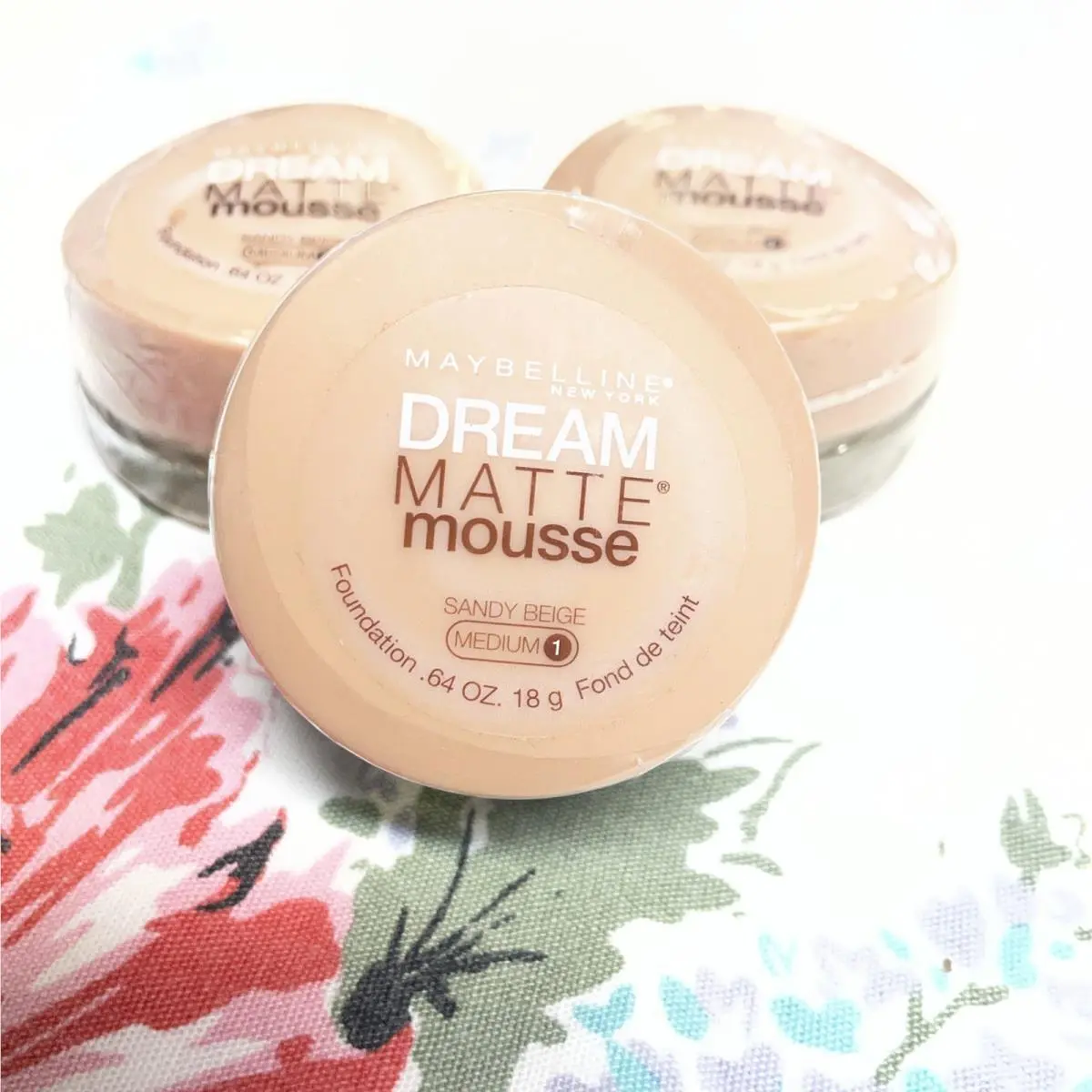 3 Maybelline Dream Matte Mousse Foundation Sandy Beige 1 Medium New