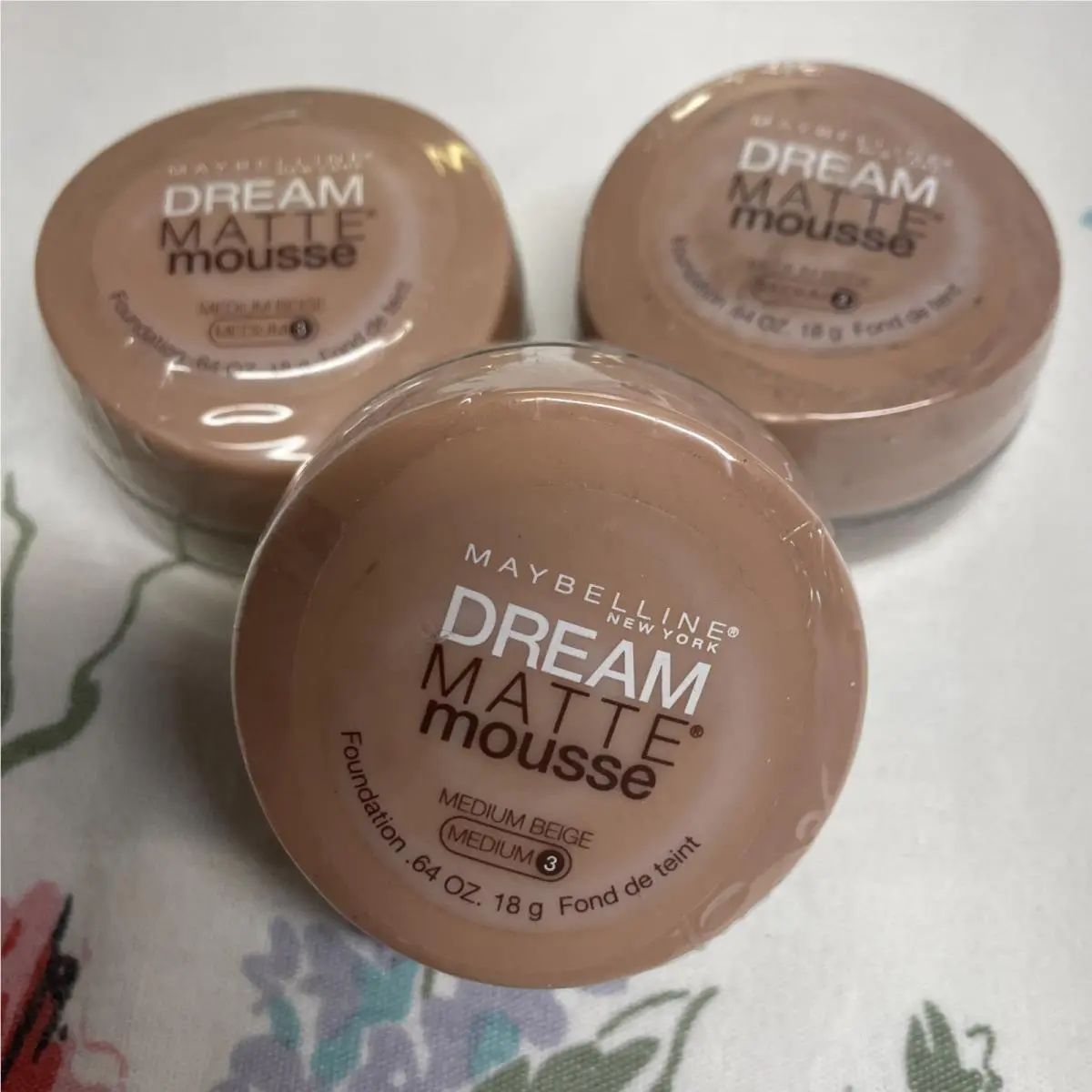 3 Maybelline Dream Matte Mousse Foundation Medium Beige 3 Medium New