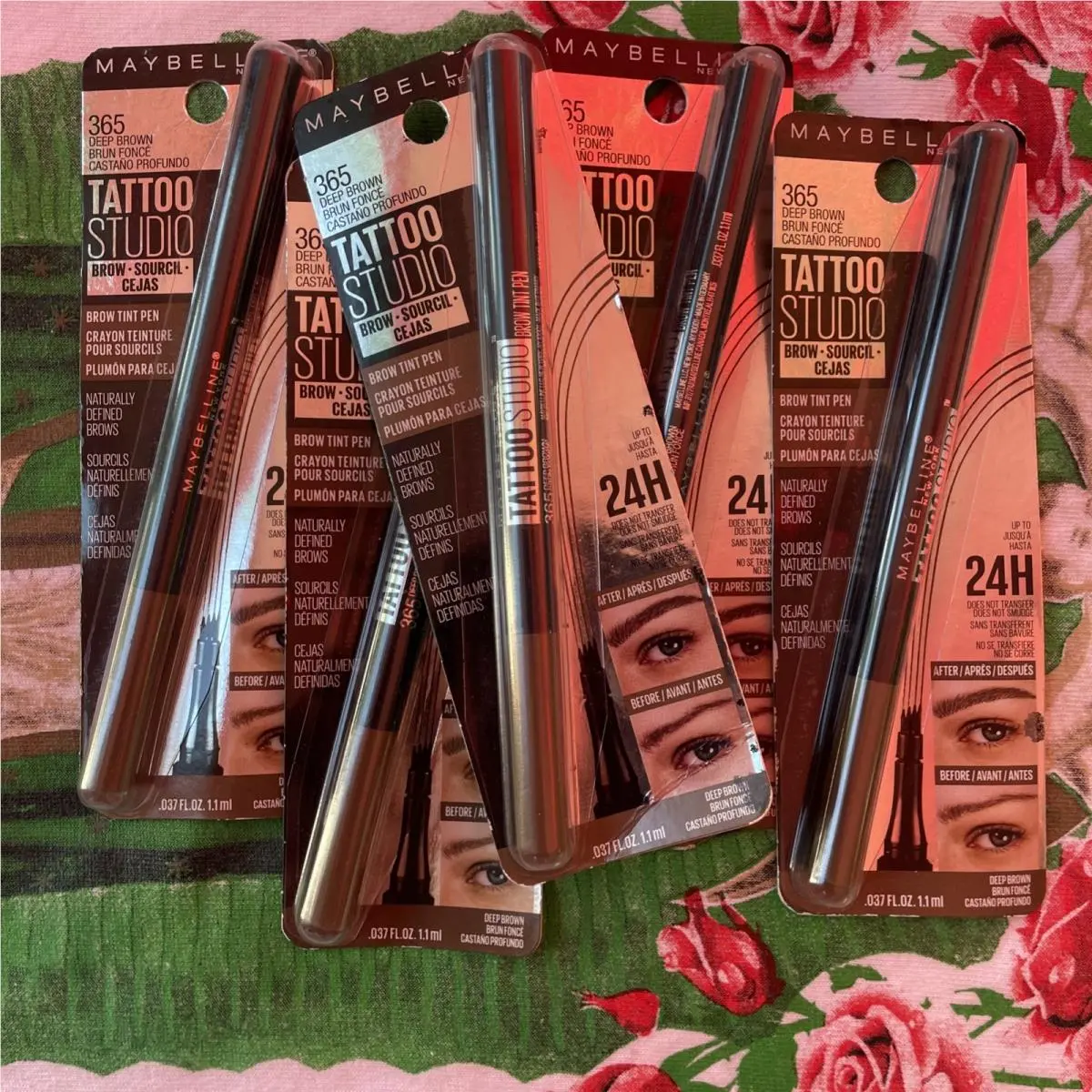 5 Maybelline New York Tattoo Studio Brow Tint Pen 365 Deep Brown 1 Count Htf