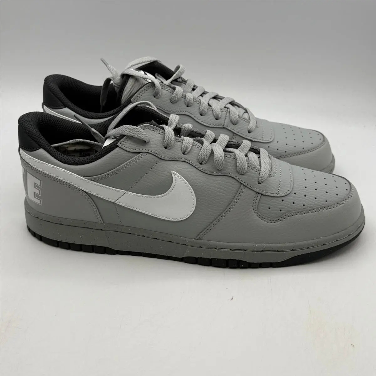 Big  Low Shoes Men Size 12 Lt Smoke Grey White Casual 355152-017 by Nike