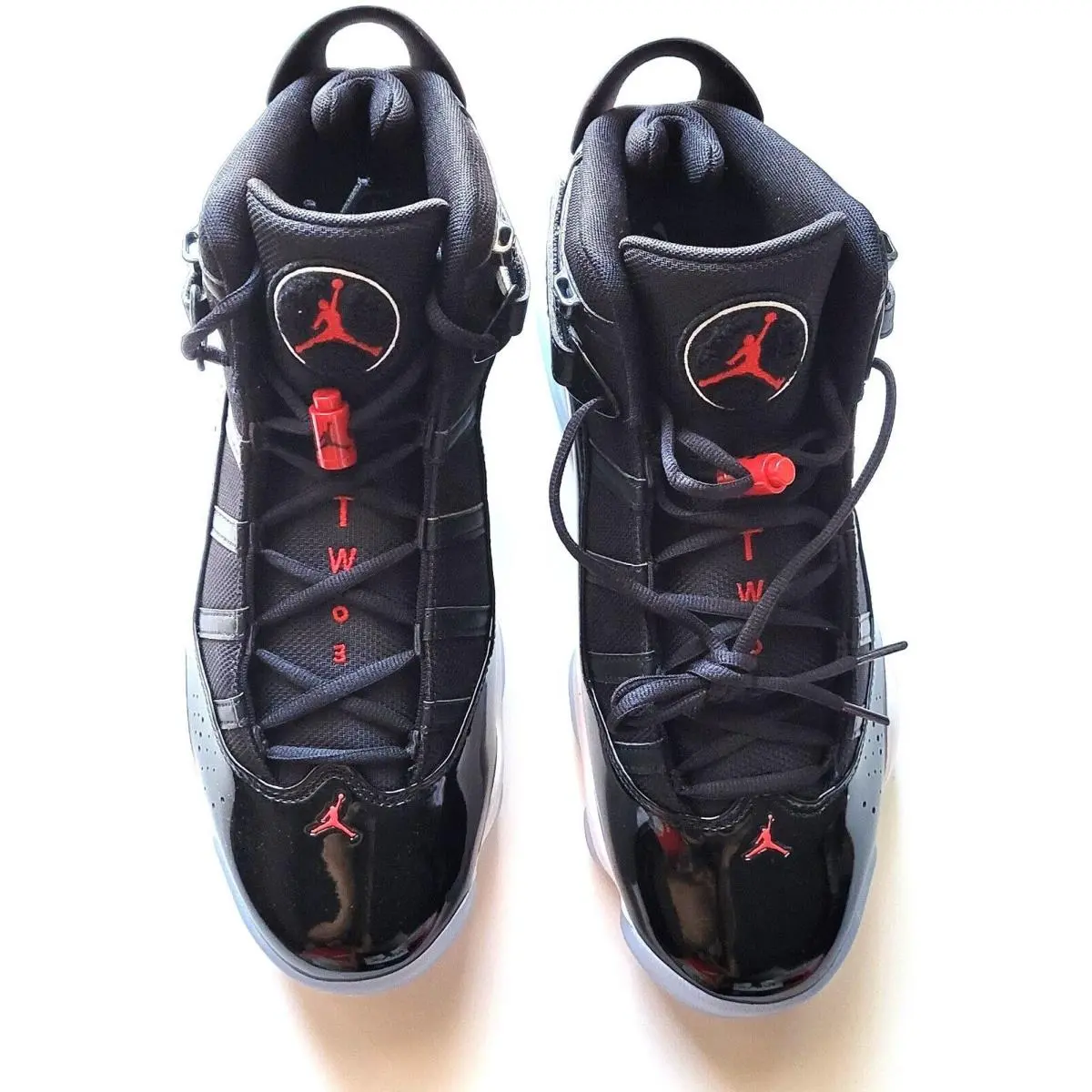 Jordan 6 Rings Black Gym Red Men`s Athletic Shoes US12 UK11 by Nike