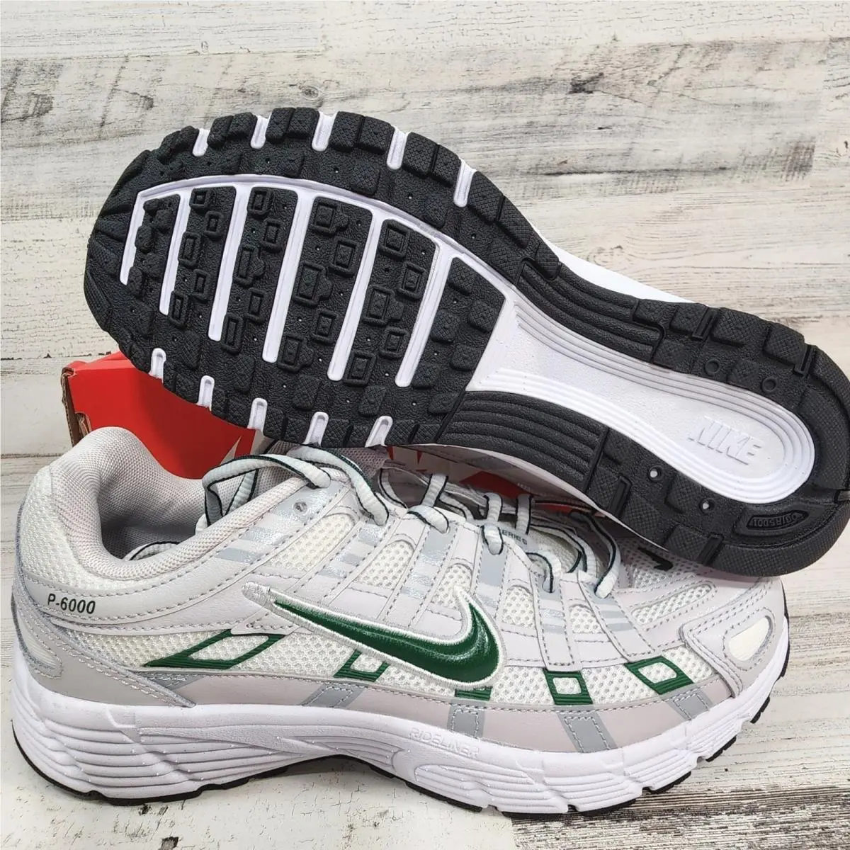 P-6000 Kids Size 7Y Vast Grey/fir-summit White Running Shoes HV5064-008 by Nike