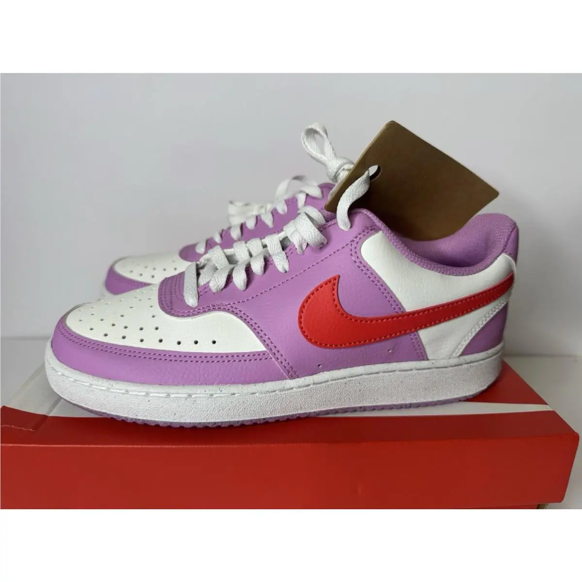 8.5 W/7Y  Court Vision Low Next Nature Lt Magenta/lt Crimson by Nike