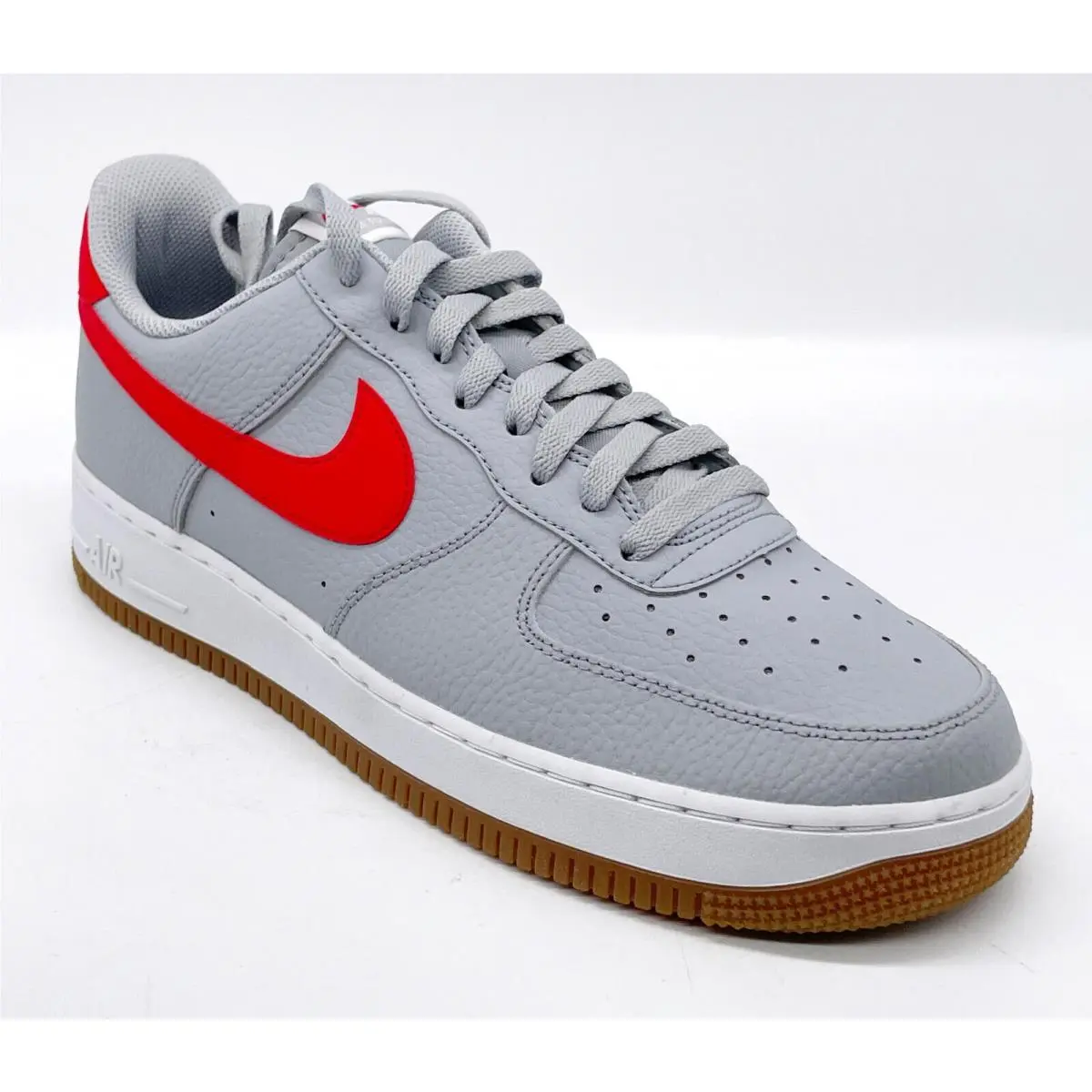 Air Force 1 `07 2 Low Sneakers Size 10.5 Mens Gray Red CI0057-003 by Nike