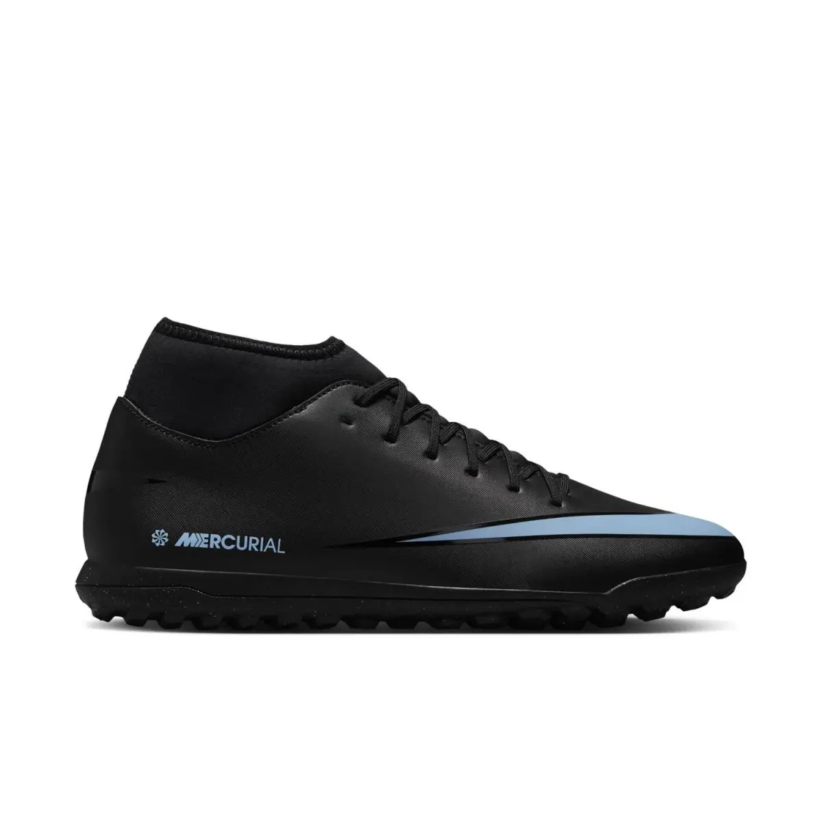 Mens Sz 10  Mercurial Superfly10 Academy TF High Soccer Black/blue by Nike
