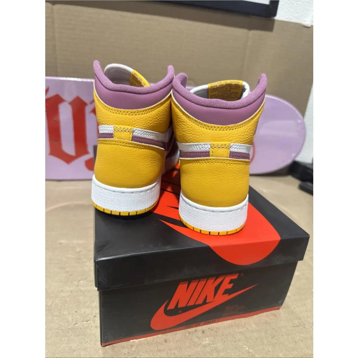 Nike shoes - Air Jordan 1 - Air - Purple, Yellow, White 0