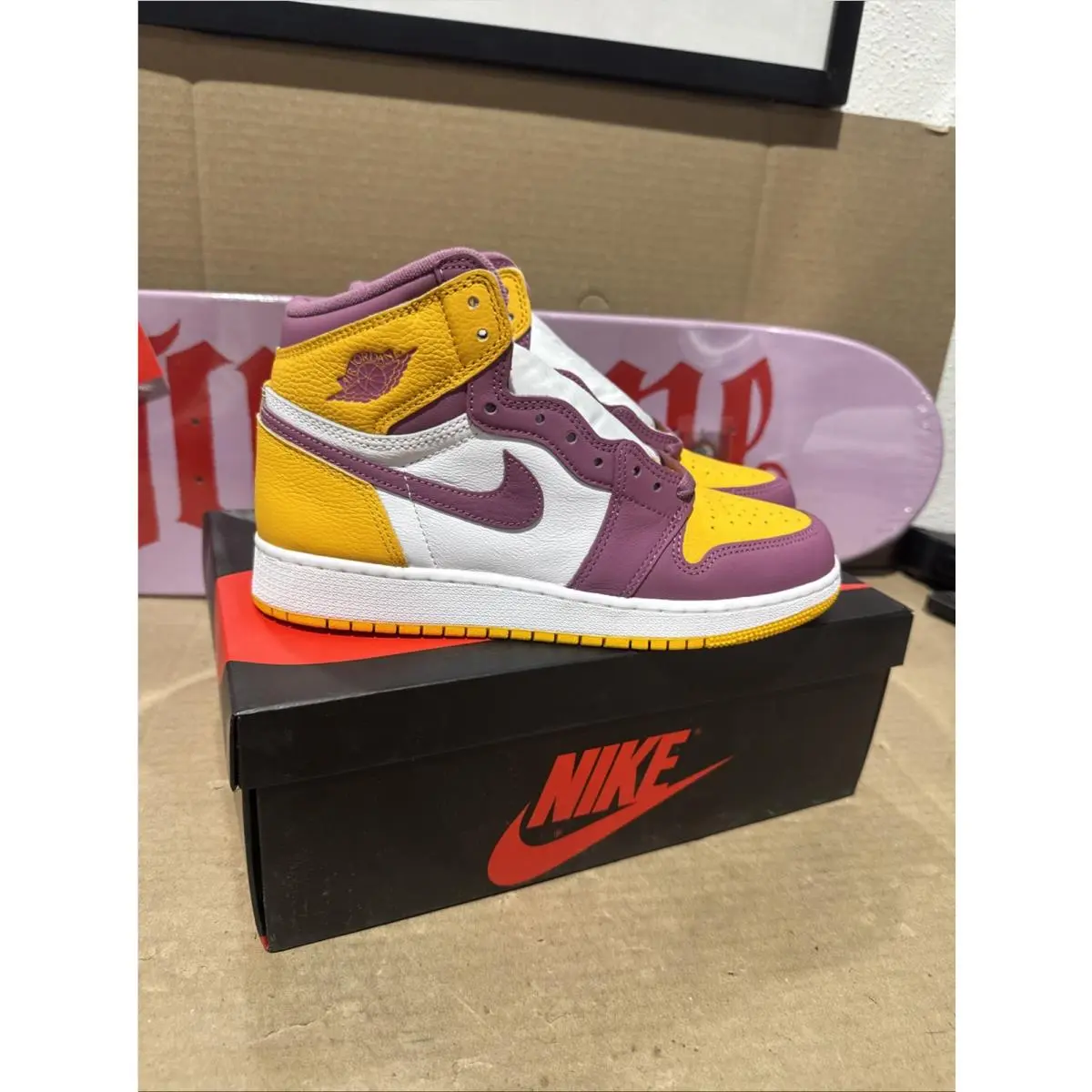 Nike shoes - Air Jordan 1 - Air - Purple, Yellow, White 1