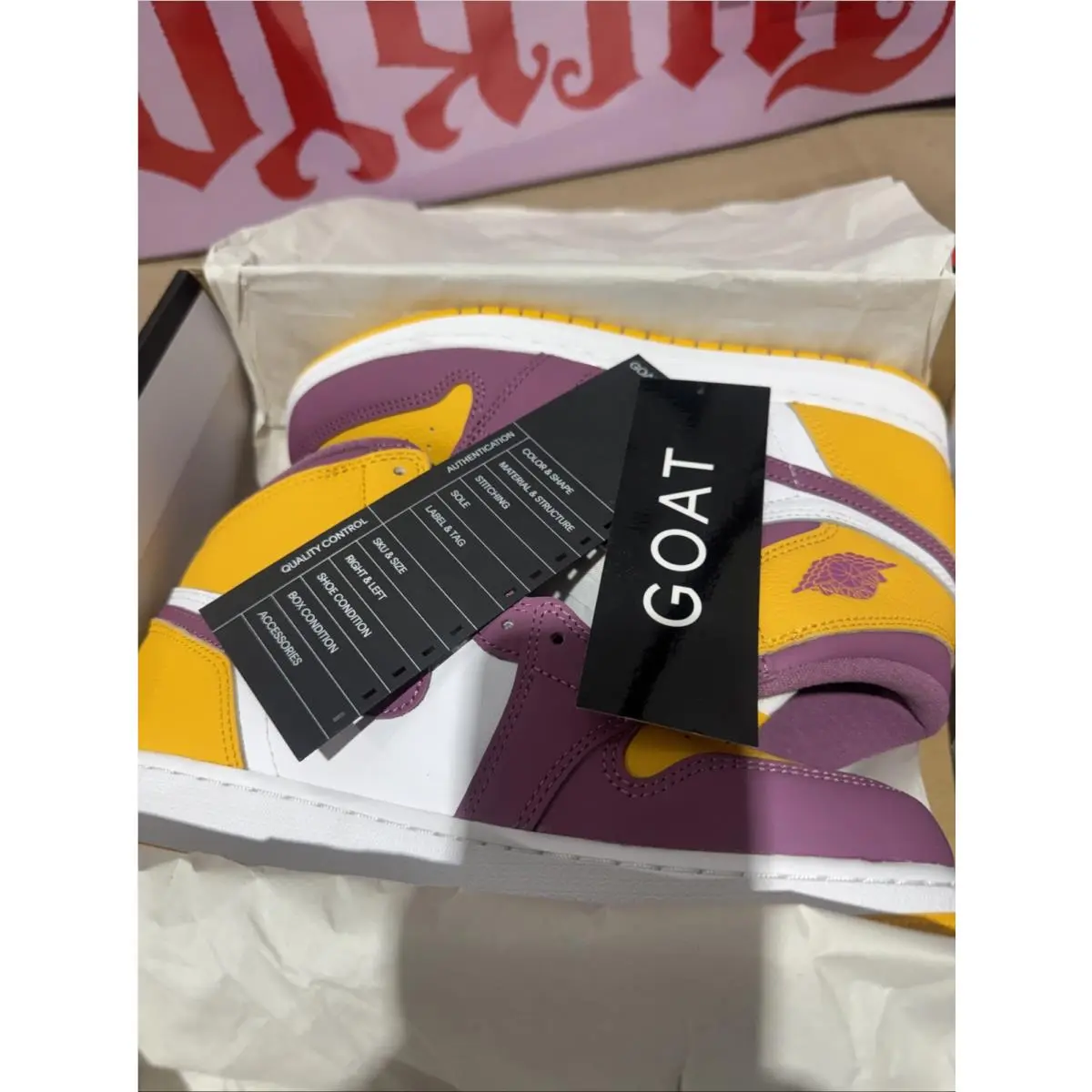 Nike shoes - Air Jordan 1 - Air - Purple, Yellow, White 6