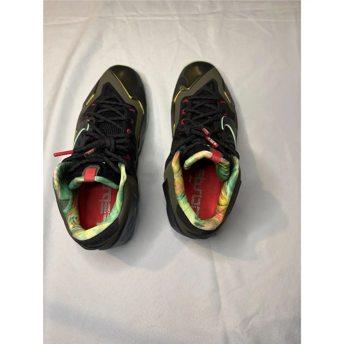 Nike shoes - Nike LeBron 11 - LeBron - 616175-700 - Black, Gold, Green, Red 3