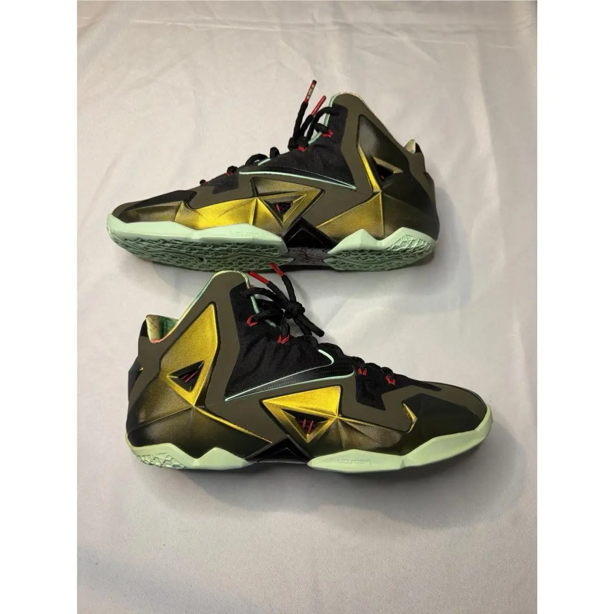 Nike shoes - Nike LeBron 11 - LeBron - 616175-700 - Black, Gold, Green, Red 1