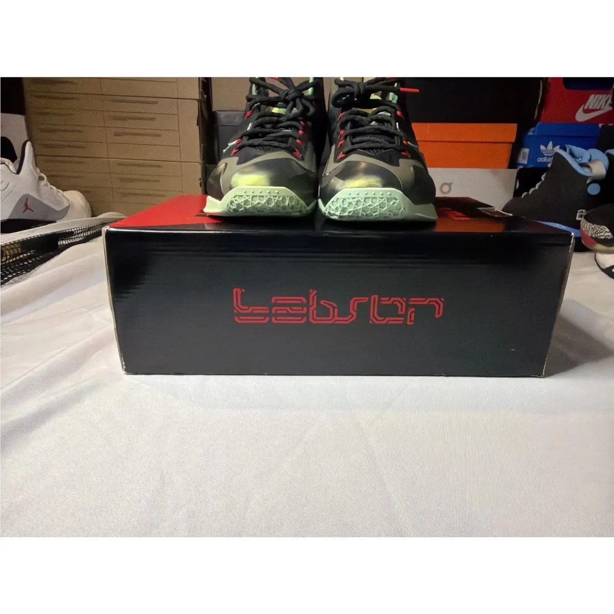 Nike shoes - Nike LeBron 11 - LeBron - 616175-700 - Black, Gold, Green, Red 5