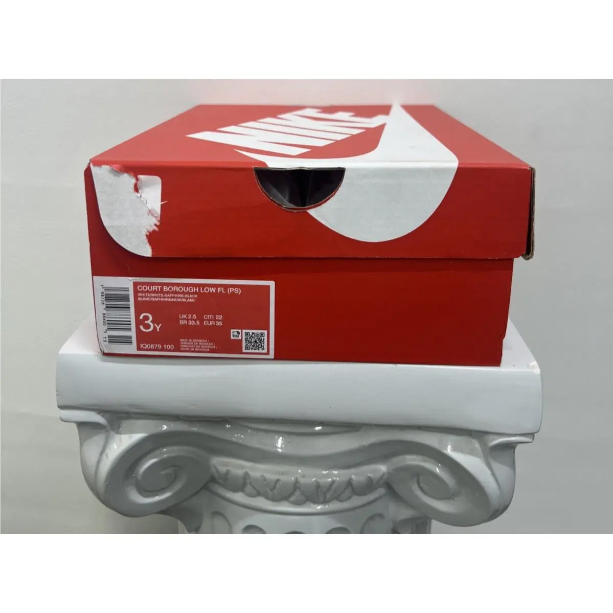 Nike shoes - Nike Court Borough - Court Borough - White/Blue (UPC: 0198726886005) 5
