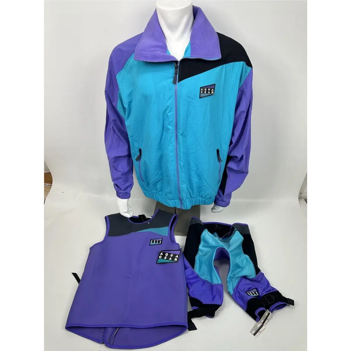 Aqua Gear Wet Suit Windbreaker 3 Piece Set Vintage Men`s L/xl by Nike