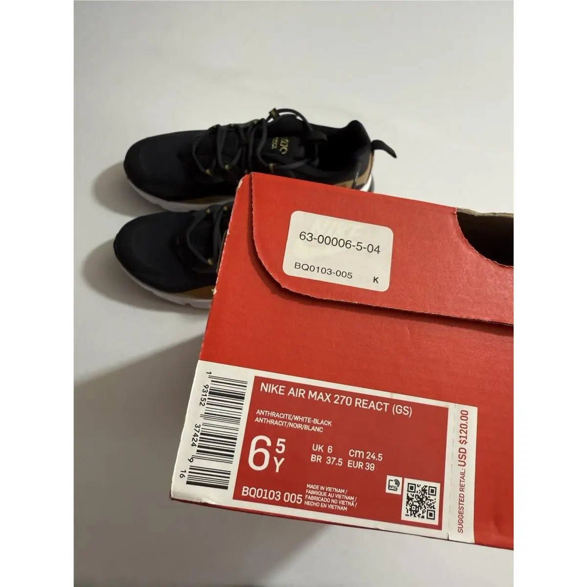Nike shoes - Nike Air Max 270 React - Black (UPC: 0193152374249) 8