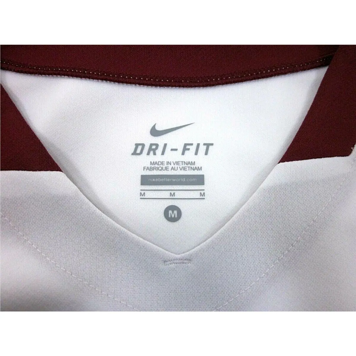 Nike clothing - White/Maroon (UPC: 676556726055) 1