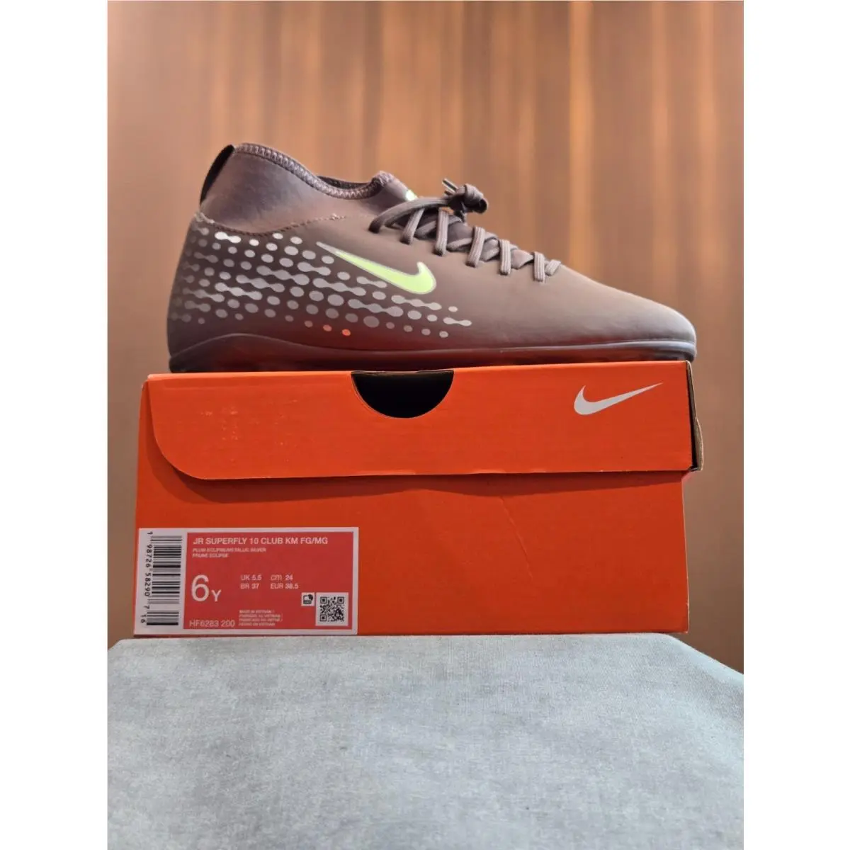 Nike shoes - Nike JR Mercurial Superfly 10 Club Kylian Mbappé FG/MG - HF6238-200 - Plum 6