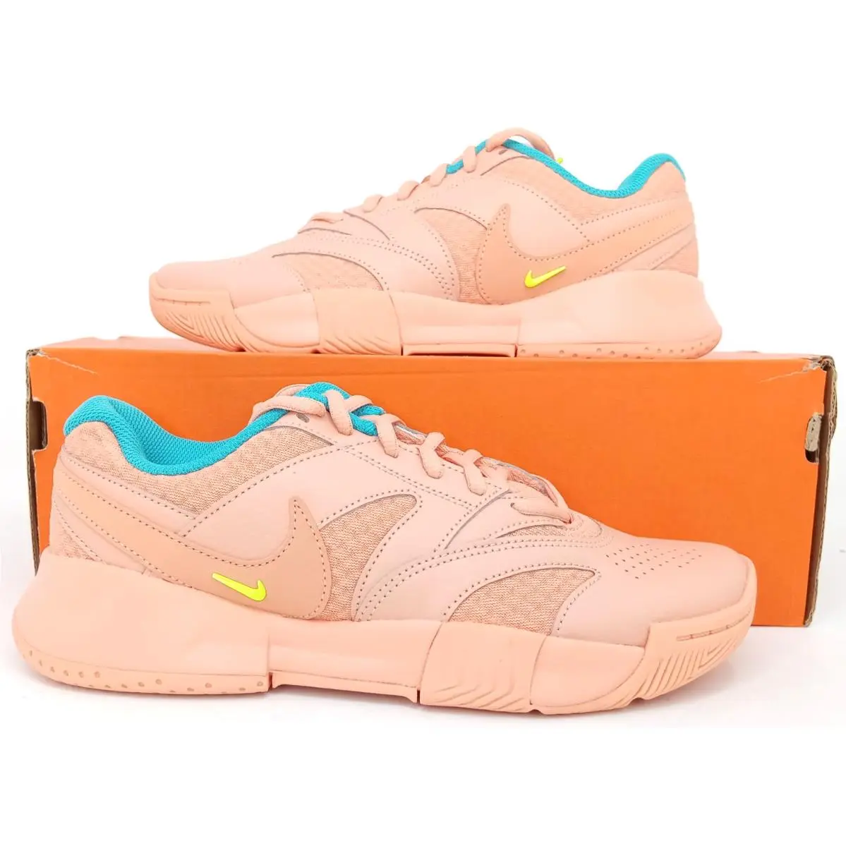 Nike shoes - Nike Court Lite 4 C - HF7839 800 - Apricot Agate, Volt (UPC: 197602678314) 9