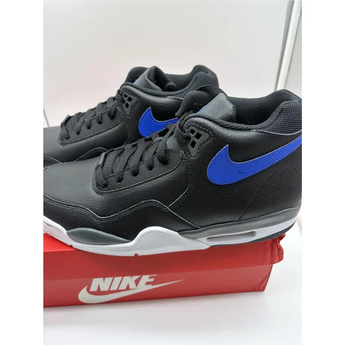 Flight Legacy Leather Black Hyper Blue Basketball Shoes BQ4212-003 Men`s 11 by Nike
