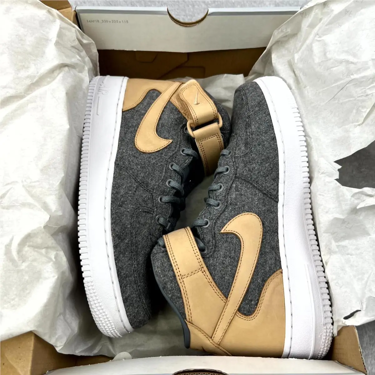 Nike shoes - Nike Air Force 1 07 Mid 857666-100 - 857666-100 - Gray 0