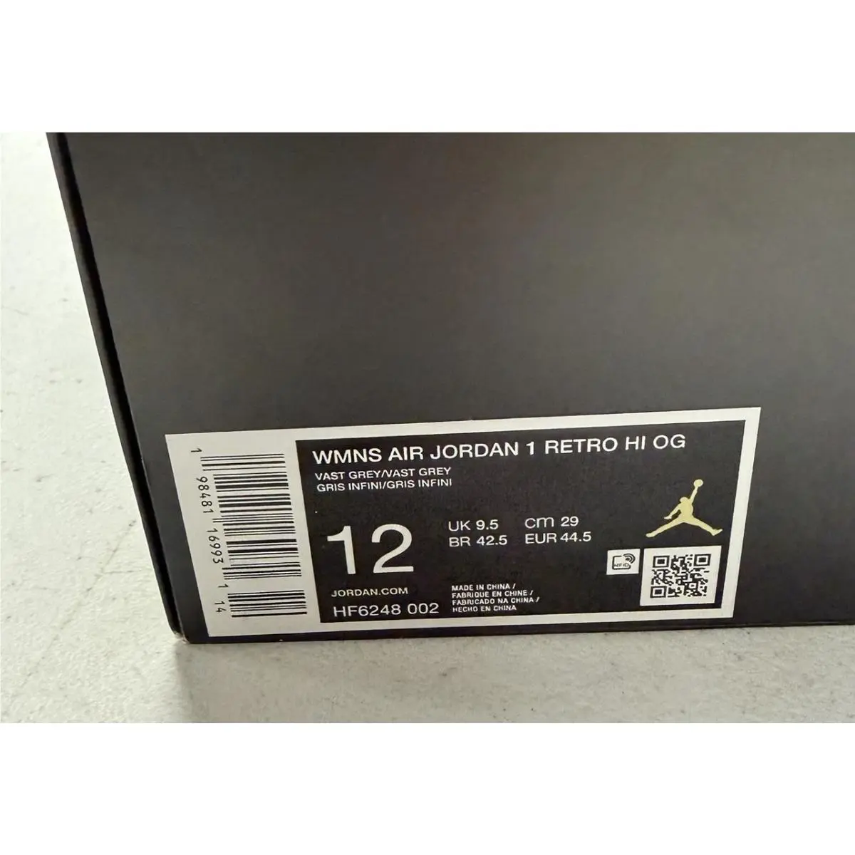 Nike shoes - Nike Air Jordan 1 High Retro OG - HF6248-002 - Vast Grey/Vast Grey/Photon Dust 8