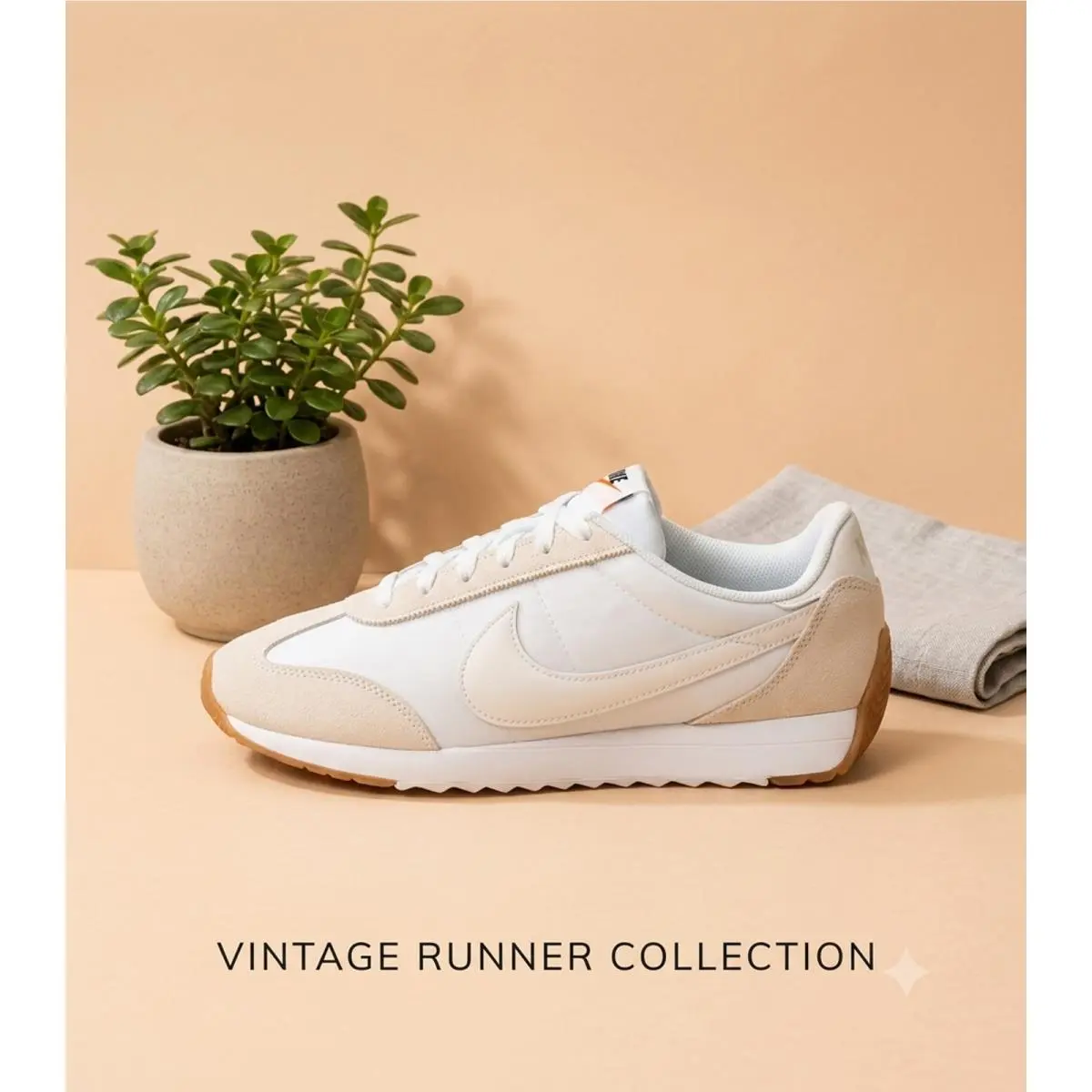 Women`s Pacific Sneakers White Orange 10 US by Nike