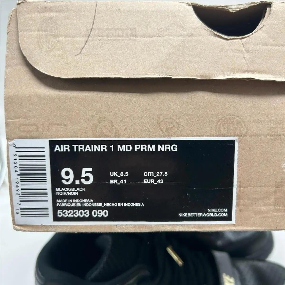 Nike shoes - Nike Air Trainer 1 Mid - 532303-090 - Black 1