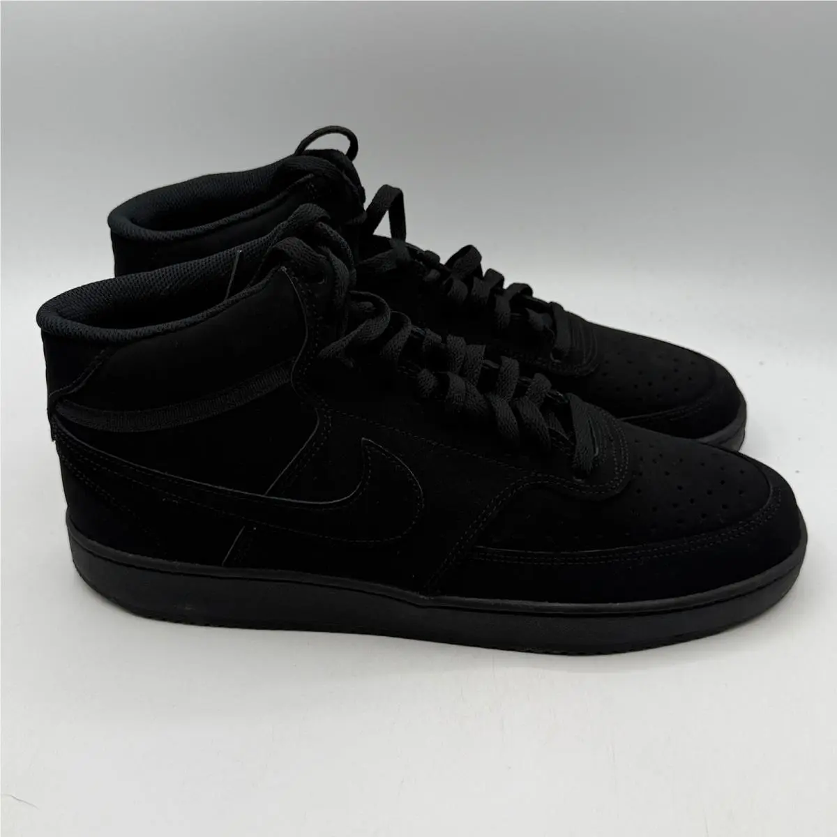 Court Vision Mid Shoes Men Size 11.5 Black Black Basketball CU6620-001 by Nike