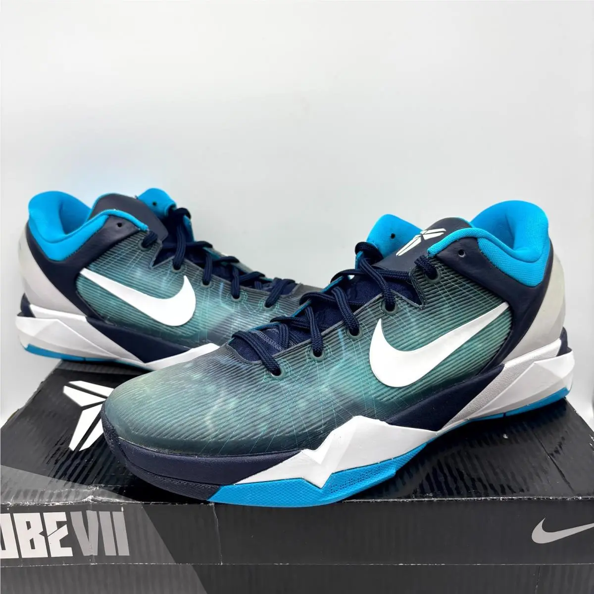 Nike shoes - Nike Zoom Kobe 7 488371-401 - 488371-401 - Green Blue Black (UPC: 886737526613) 4