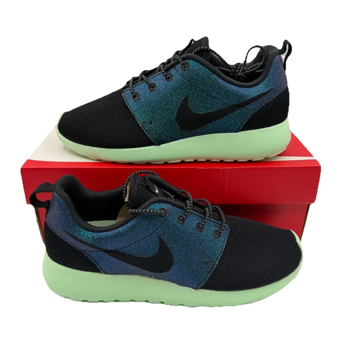 Roshe One Wwc QS Running Shoes Womens 6 Teal/black/vapor Green 808708-303 by Nike