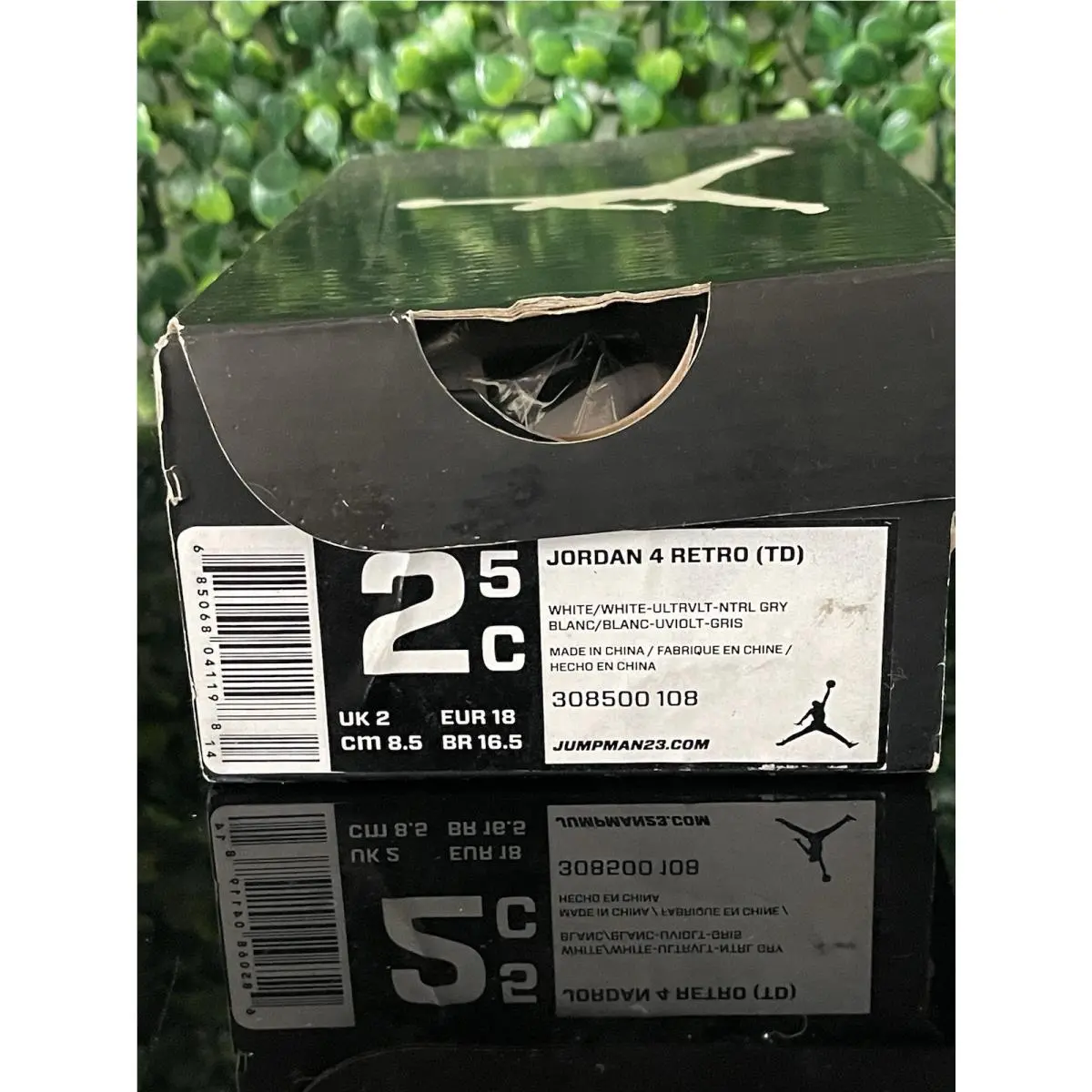Nike shoes - Jordan 4 Retro - Retro - White/Violet/Gray (UPC: 0685068041198) 8