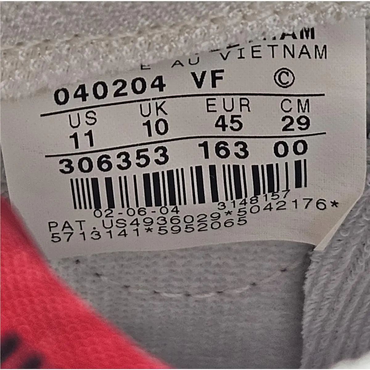 Nike shoes - Nike Air Force 1 - Air Force - 306353-163 - White, way: White/Varsity-Red/Black 1