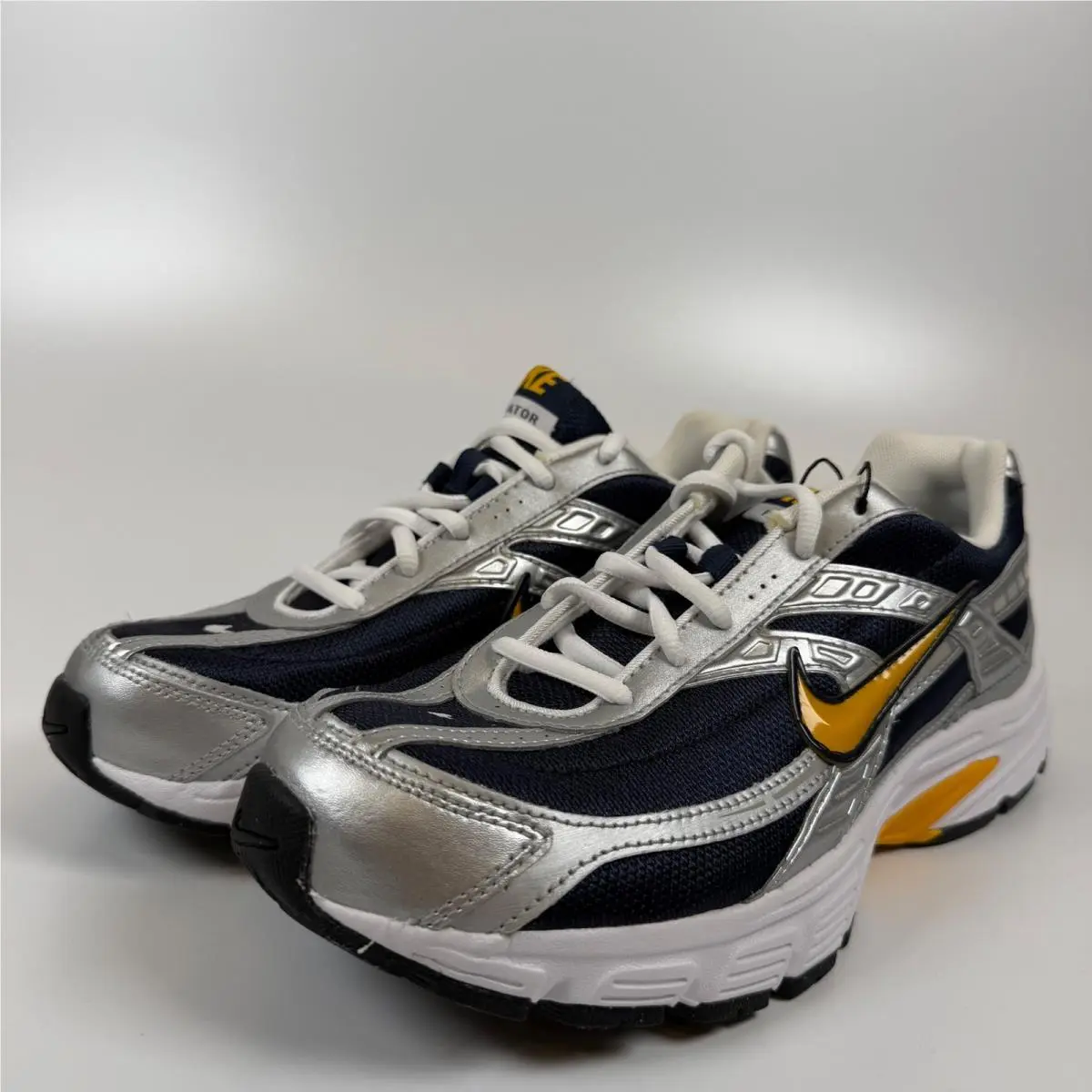Initiator Obsidian Metallic Silver White Team IB4467-451 Mens Running Shoes by Nike