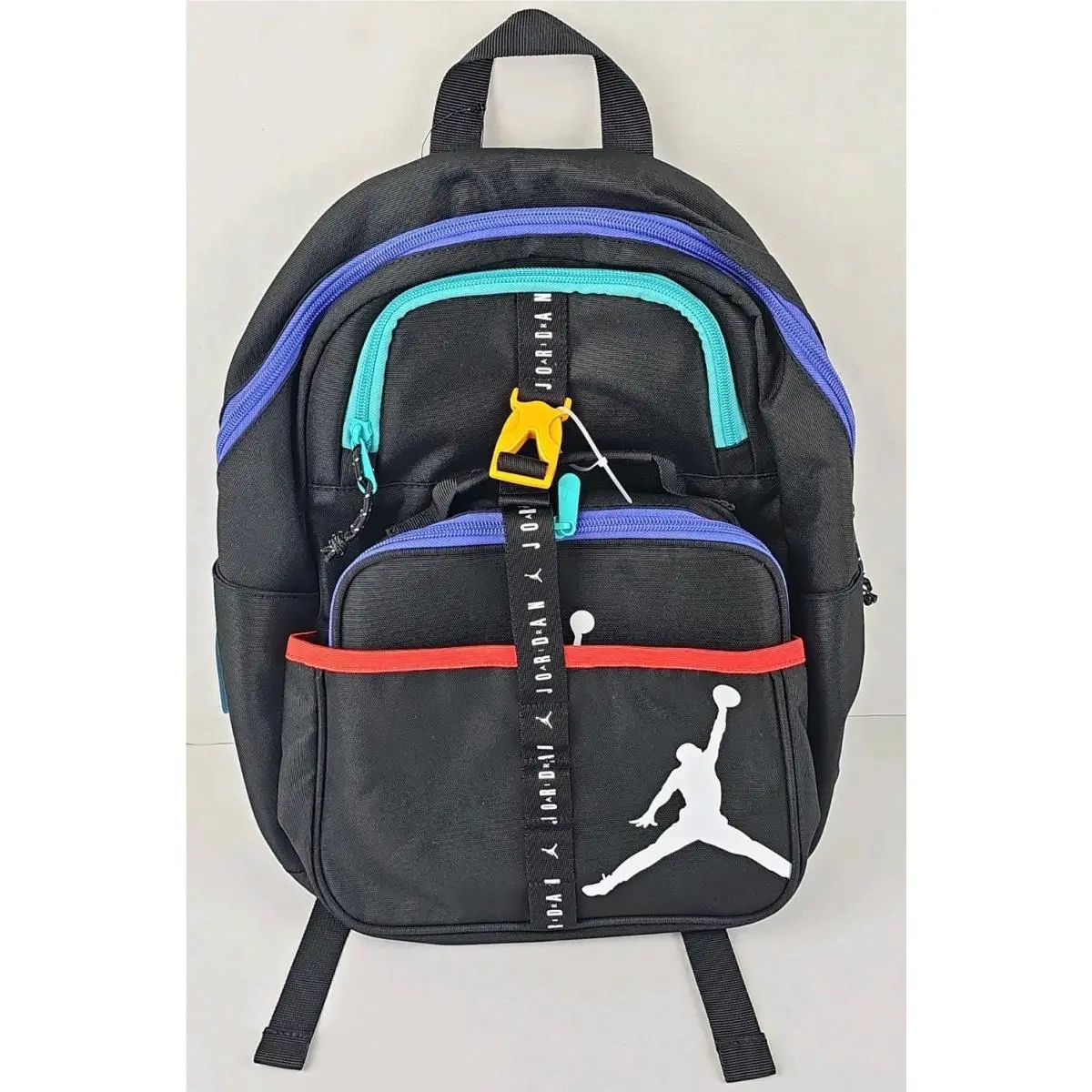Nike Jordan Backpack 13 Laptop Lunch Box Black Multicolor School Bag 9A0775-K90