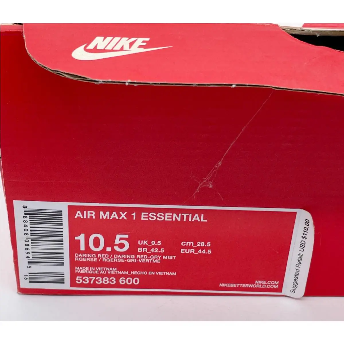 Nike shoes - Air Max 1 - Air Max - 537383-600 - Red Gray 13
